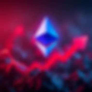 A graphic showing the Ethereum logo with an upward arrow and the price exceeding $4,700, symbolizing its recent growth.