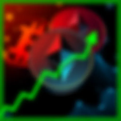 Ethereum logo surrounded by a green upward graph indicating a 76.75% return