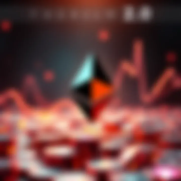 Graphic showing over 4 million ETH locked in Ethereum 2.0 with a modern blockchain design