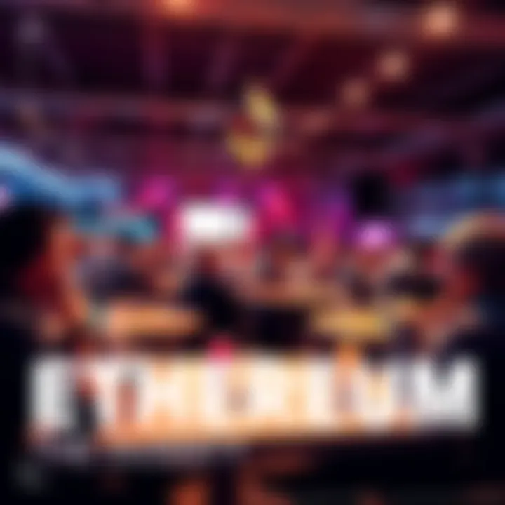 People engaging in a discussion about Ethereum topics, including price and news, while sharing insights in a vibrant community setting.
