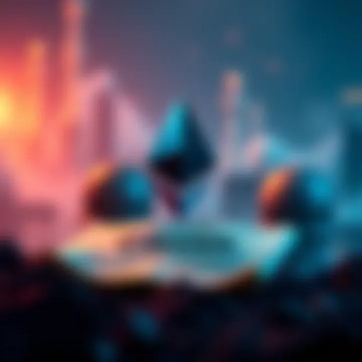 Ethereum Constitution Introduction A visual representation of the Ethereum logo alongside a scroll symbolizing the new constitution, emphasizing decentralized values like privacy and security.