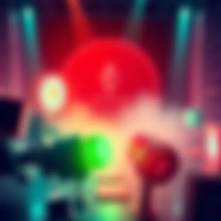 A colorful illustration representing the Ethereum Red Light, Green Light contest with game elements and Ethereum logo in the background.