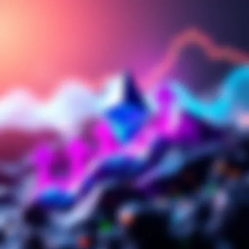 A visual representation of Ethereum's rise, with upward arrows and vibrant colors, symbolizing potential growth in the cryptocurrency market as alt season approaches.