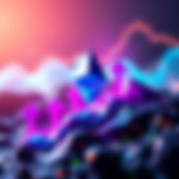 A visual representation of Ethereum's rise, with upward arrows and vibrant colors, symbolizing potential growth in the cryptocurrency market as alt season approaches.