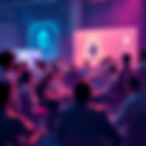 People engaging in a lively discussion about Ethereum, sharing news and insights.