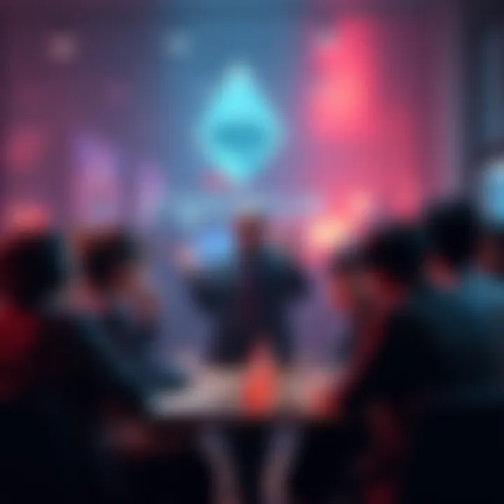 People engaging in a discussion about Ethereum, sharing insights on prices and news