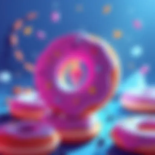 Illustration showing Ethereum donuts symbolizing a balanced economy with minting schedule and community involvement