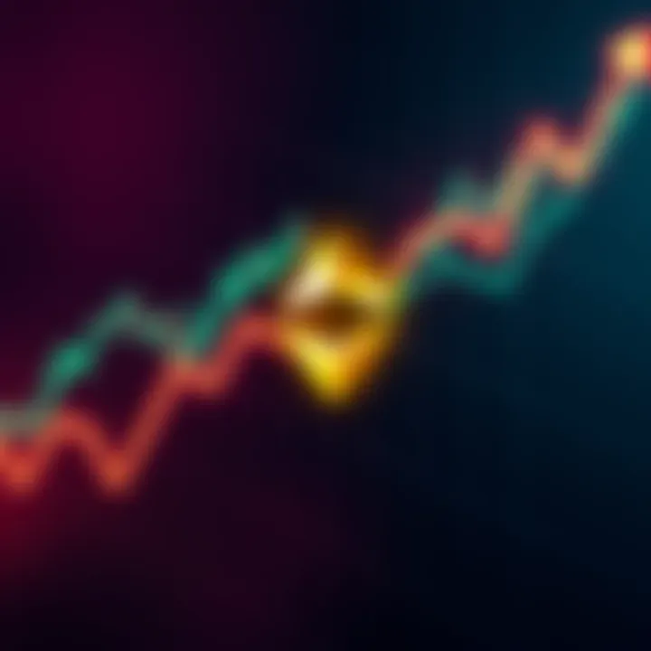 Graph showing Ethereum price decline with downward arrows, reflecting market worries.