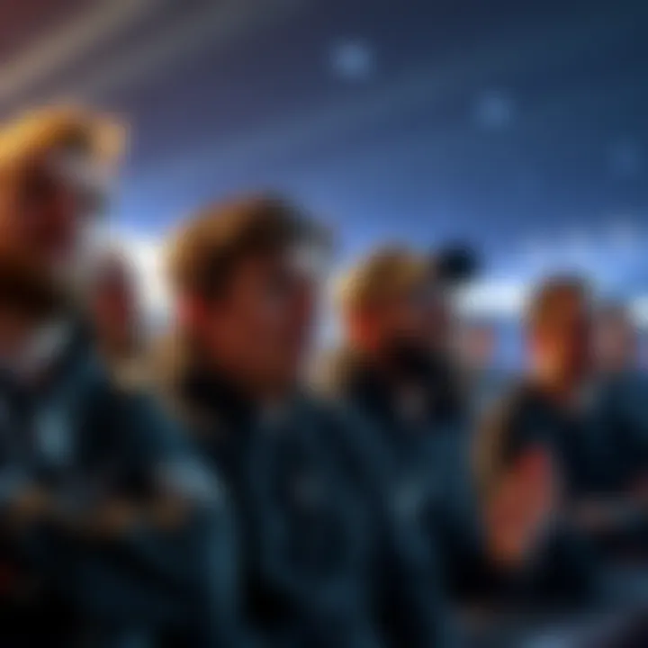 Group of Ethereum supporters looking concerned and discussing their investments as Ether values drop