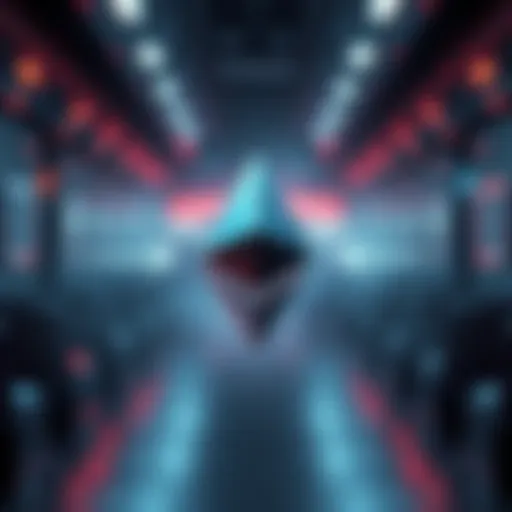 Graphic showing Ethereum logo with arrows indicating stewardship and price control