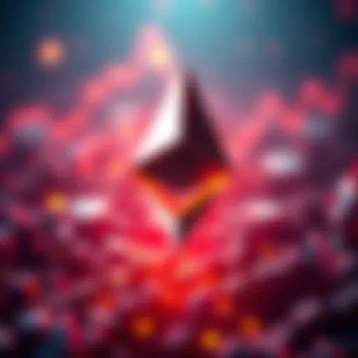 A representation of the Ethereum logo with financial symbols indicating a large fund transfer