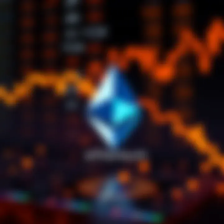 A graphic showing the Ethereum logo with a backdrop of digital currency transactions, highlighting the sale of ETH.