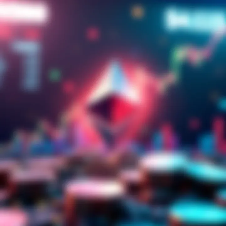 Ethereum Investment Success A visual representation of Ethereum's market growth with financial graphs and digital currency symbols