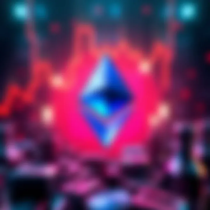 Ethereum logo with a graph showing 61% market share in the tokenized assets market