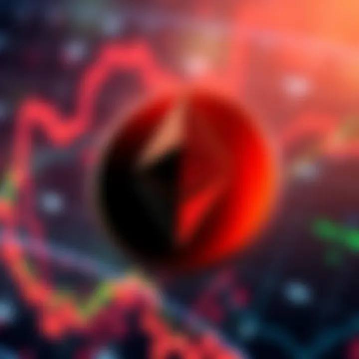 Ethereum logo with financial chart showing rising fees, highlighting its dominance over Hyperliquid.