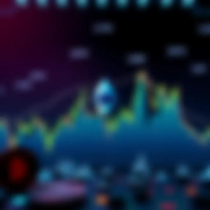 Ethereum Price Drop A graph showing a steep decline in Ethereum's value, with worried investors in the background.