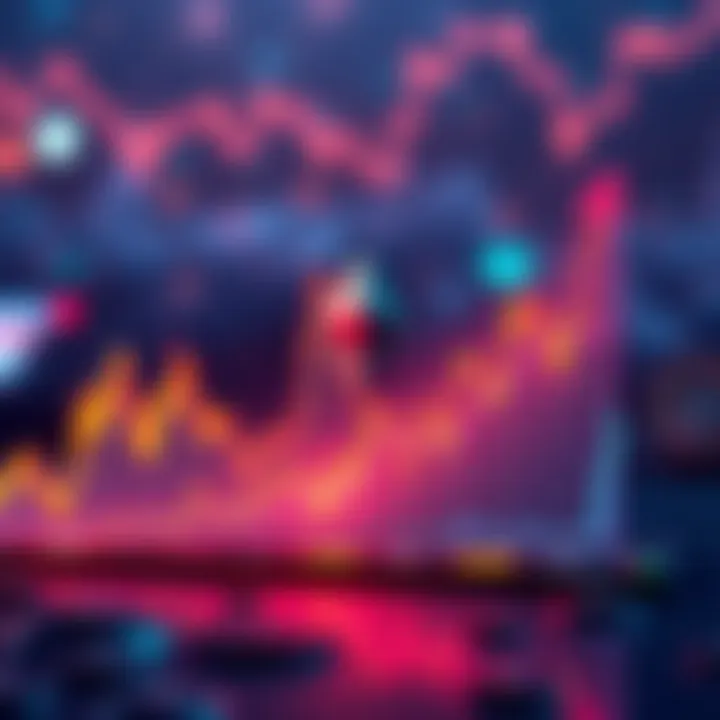 Graph showing Ethereum price trends with an upward movement indicating a potential rebound