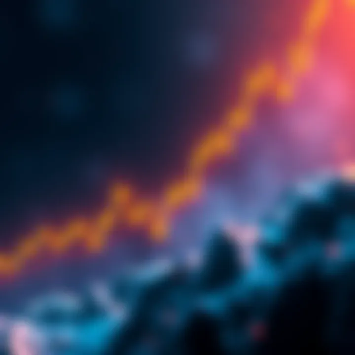 A graph showing Ethereum's price climbing rapidly with a bullish trend, symbolizing a market rally.