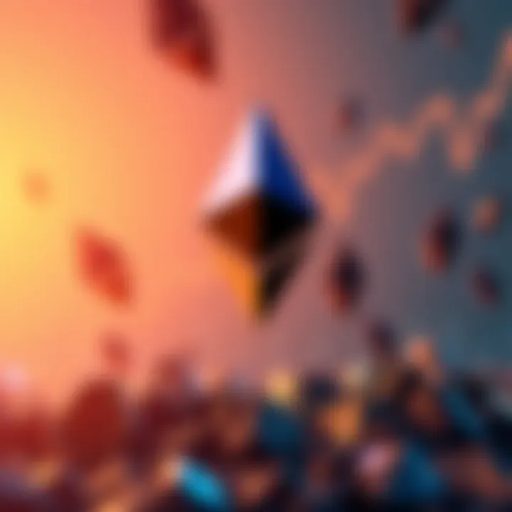 Ethereum logo with upward arrows showing growth as Layer 2 projects like Mantle and ARB gain value while POL lags behind.