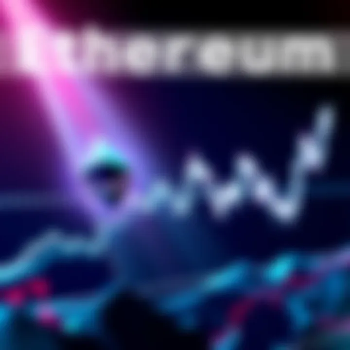 Graph showing Ethereum price reaching new highs with upward trend