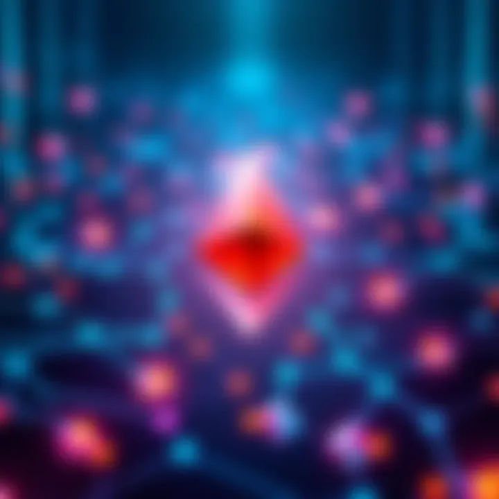 Illustration of Ethereum network with focus on rollup infrastructure and data availability