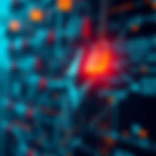 A digital representation of Ethereum's network security with locks and codes, illustrating the focus on audits and tests for vulnerabilities.