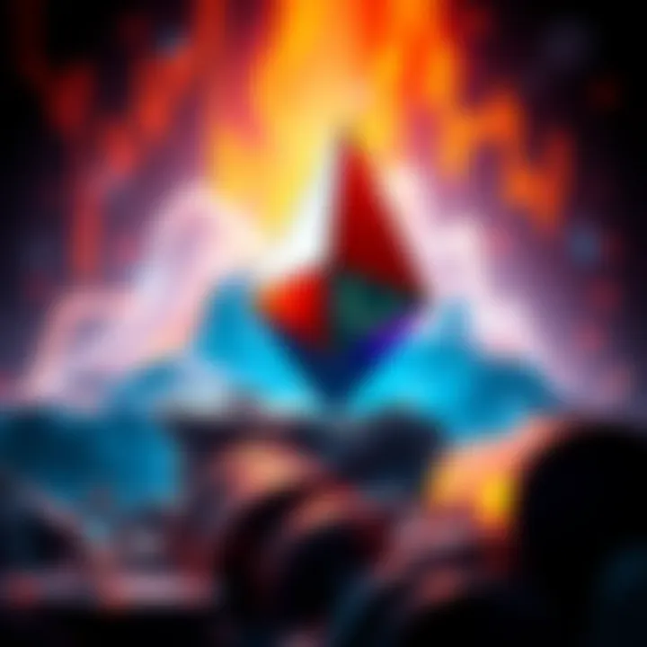 Visual representation of Ethereum shorts losing value, depicting downward trends and market concerns.