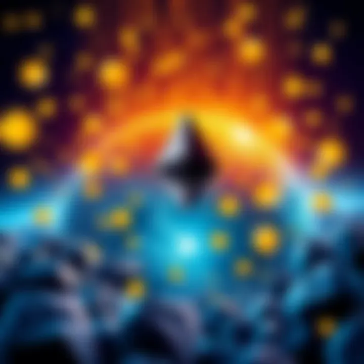 Illustration showing a significant influx of stablecoins into Ethereum symbolizing major investor activity