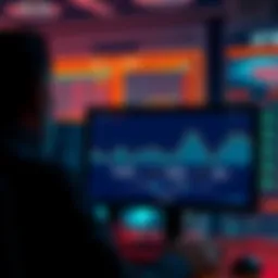 A person looking at a computer screen displaying Ethereum staking progress and waiting times.