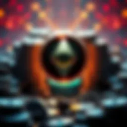 Ethereum Staking Milestone Visualization of Ethereum logo with 40.3 million ETH symbolizing staking growth and network security