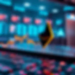 A graph showing Ethereum's supply on exchanges dropping to a low level, indicating a potential supply shock