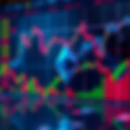 Ethereum Trading Chart A trading chart showing Ethereum's price movement against a backdrop of economic indicators and market trends.