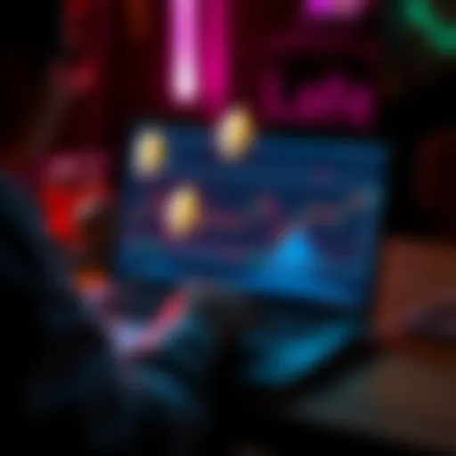 A person examining different crypto trading platforms on a laptop, considering safe options for Ethereum storage