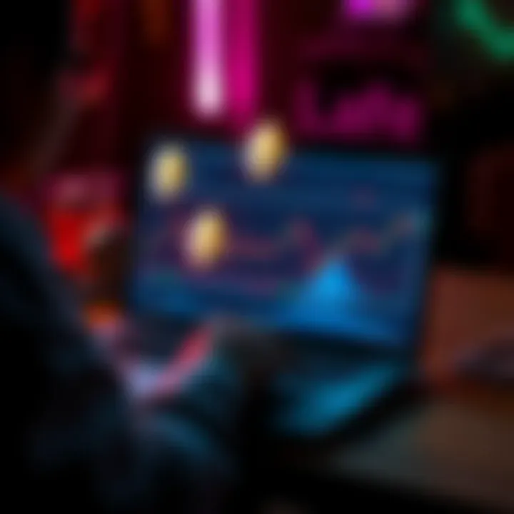 A person examining different crypto trading platforms on a laptop, considering safe options for Ethereum storage