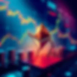 An illustrated strategy for managing risk while trading Ethereum, featuring graphs and protective measures like stop-losses and audits.