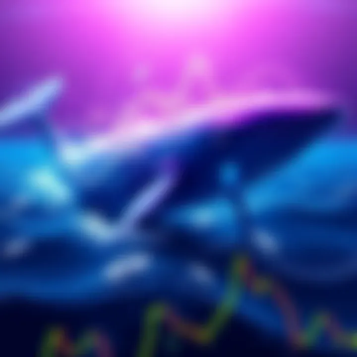 A digital graphic representing a large Ethereum whale making a significant investment as ETH price rises.