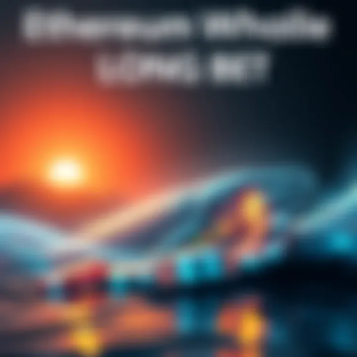 Ethereum Whale Long Bet A digital representation of an Ethereum whale making a $90 million long bet amid a price surge, showing a chart with an upward trend and Ethereum logo.