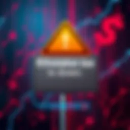 A graphic showing a warning sign with the message 'Ethstaker.tax is down'. The background features a digital theme with currency symbols.