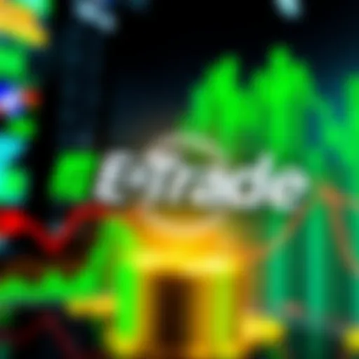 E*Trade logo with a digital currency symbol, representing its entry into crypto trading