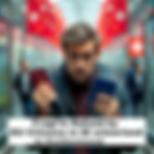 An EU citizen looking worried while holding a passport and identity card, expressing frustration with account setup in Switzerland.