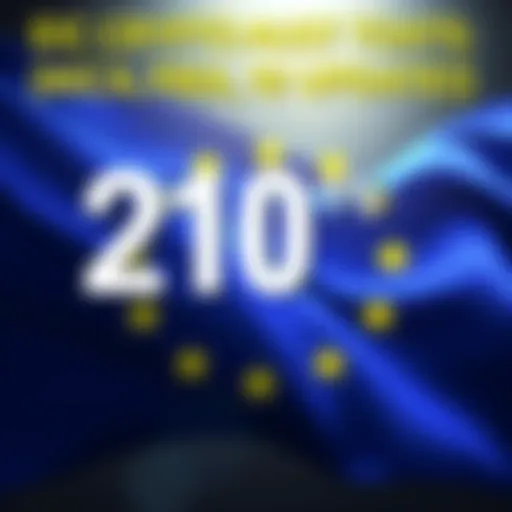 A graphic showing 210 firms approved under MiCA with a backdrop of the EU flag and images of popular crypto exchanges like Binance and MEXC.