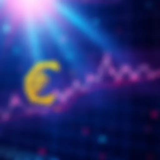 Chart showing EURC value declining sharply on Nexo platform
