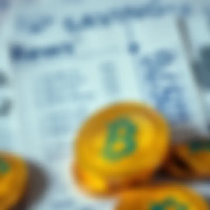 Illustration showing Euro coins next to a savings account statement, symbolizing interest rate changes by the European Central Bank and possible response from Revolut.