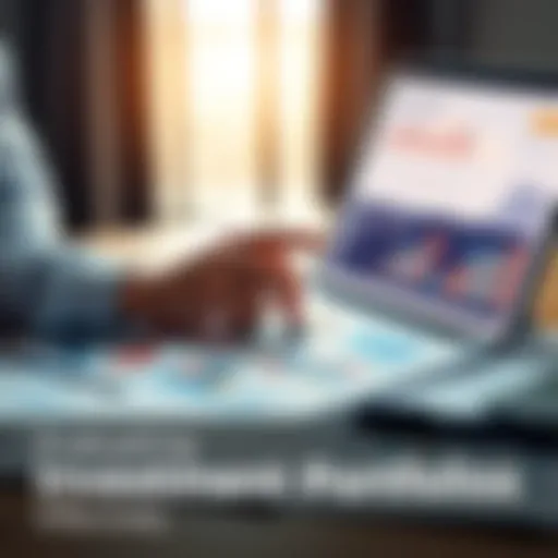 A person analyzing charts and graphs on a laptop with financial documents on the table, representing investment portfolio evaluation.