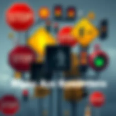 A collage of everyday signs like stop signs, traffic signals, and icons representing common symbols that influence daily decisions.