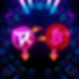 A graphic showing TRX and USDT being swapped for BTC with arrows indicating exchange without KYC