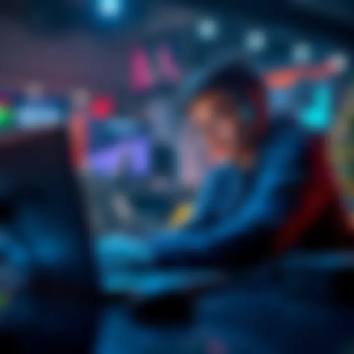 Exchanging Revolut Funds for Cryptocurrency A person considering options for converting funds from Revolut to cryptocurrency on a laptop