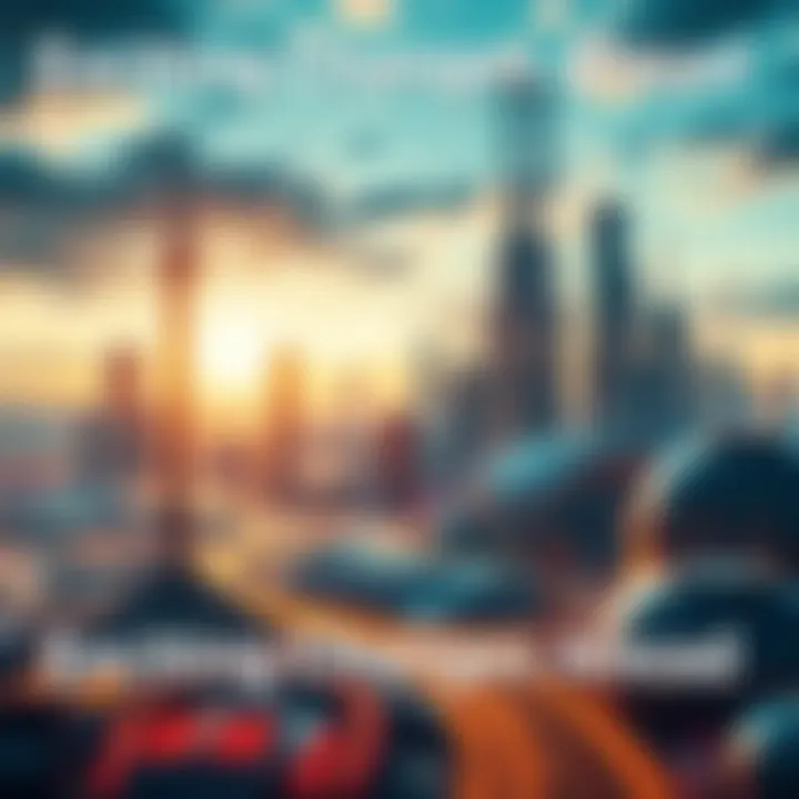 Exciting Changes Ahead A futuristic skyline with various industries represented, symbolizing major developments and opportunities.