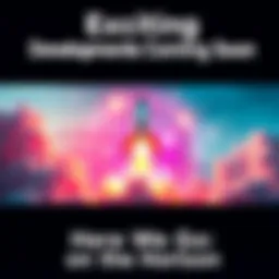 A vibrant graphic showcasing a rocket launching with colorful sparks and clouds, symbolizing new opportunities and updates ahead.