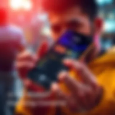 A smartphone displaying the Exodus Wallet interface with a person holding it and looking concerned